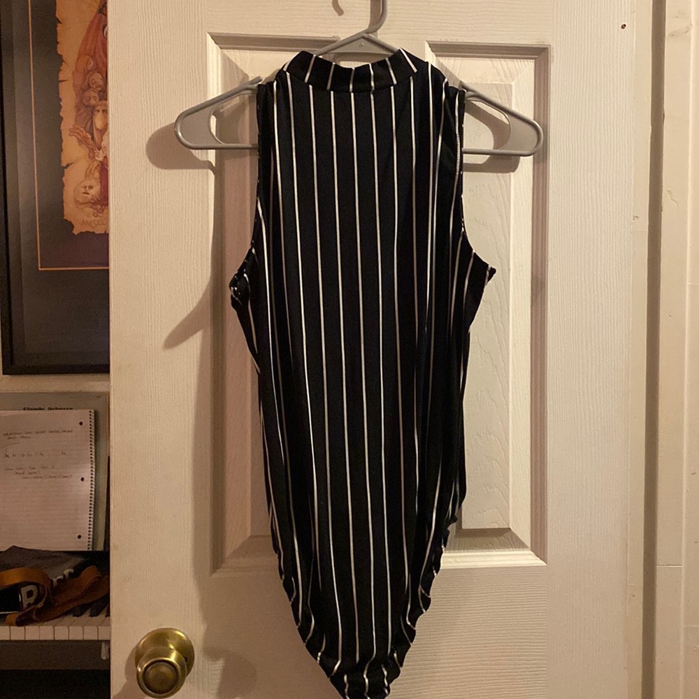 Striped bodysuit